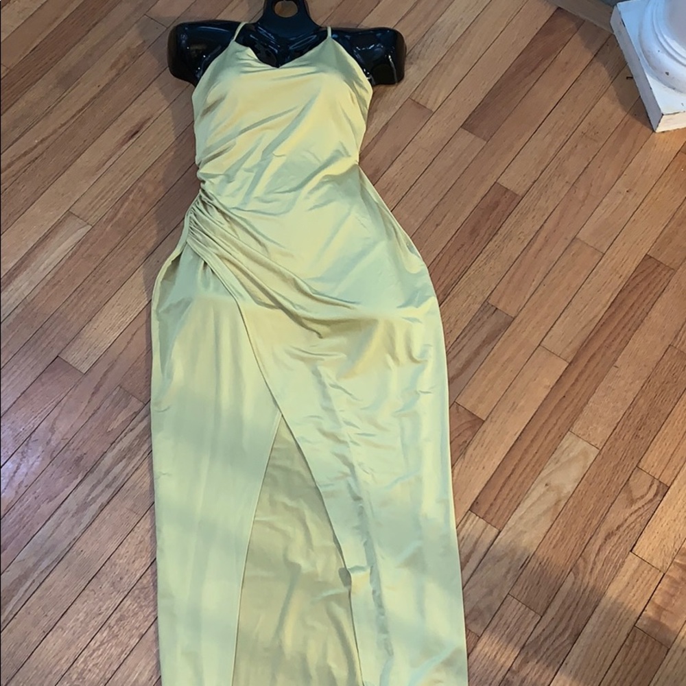 FashionNova Yellow Maxi Dress